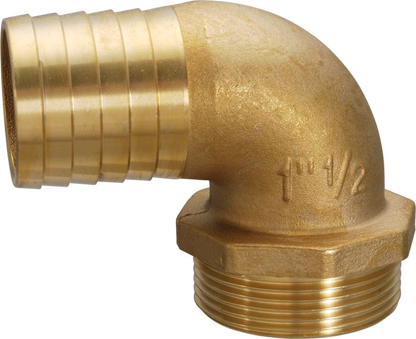 Winkel-Schlauchtülle 90° Messing mit Außengewinde Winkel-Schlauchtülle 90° Messing mit Außengewinde