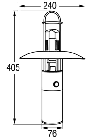 4193*02 PETROLUX Petroleumleuchte Edelstahl DELITE