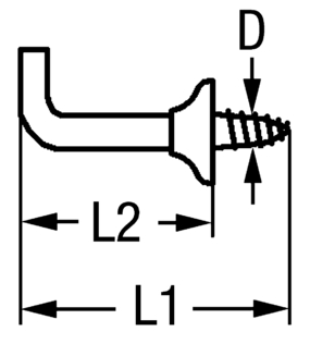 4820*01 Schlüsselhaken aus Messing