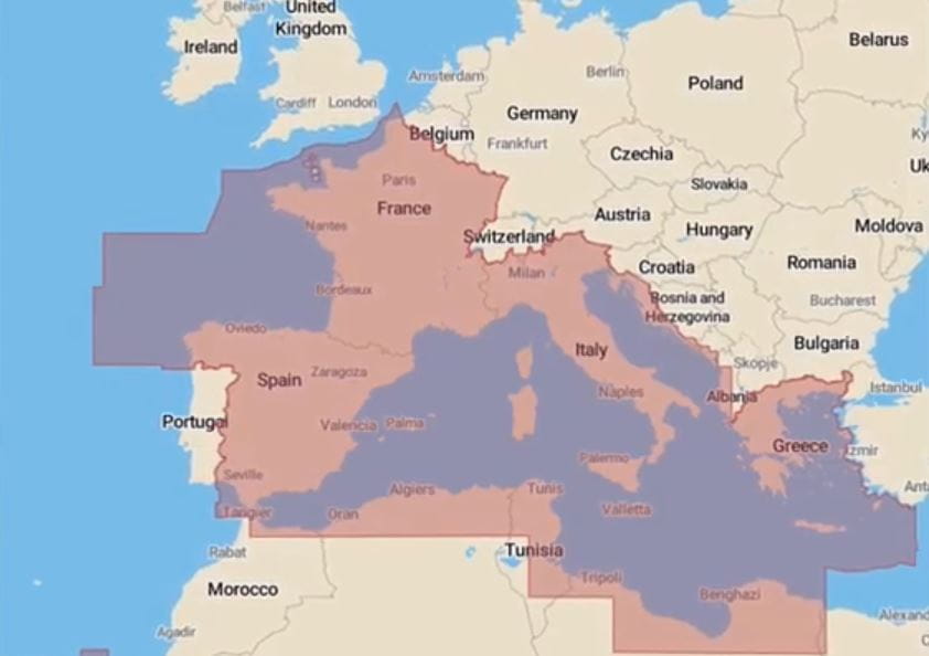 Abdeckung Seekartensatz Mittelmeer