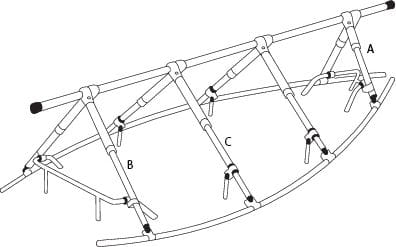 2309-104 NOA Überhang-Deckgestell Extra für Winterlager-Plane