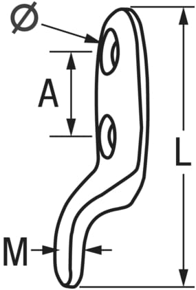 1944*06 Fenderöse (Haken) Messing Fenderöse (Haken) Messing