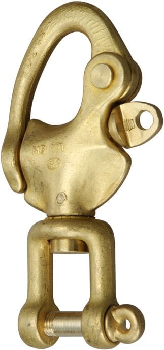 Patent-Fallschäkel Bronze mit Wirbelschäkel Patent-Fallschäkel Bronze mit Wirbelschäkel