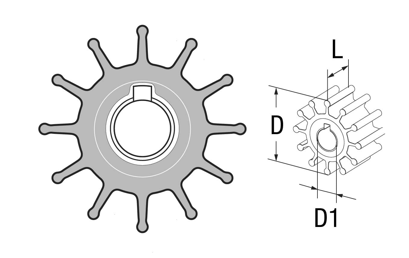 1826-801 Original-Impeller 09-801B für JOHNSON(F5B)-Pumpe