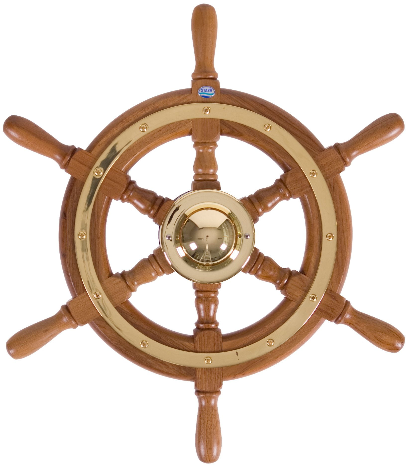 Yacht-Steuerräder STAZO Teak / Messing oder Teak / verchromt Yacht-Steuerräder STAZO Teak / Messing oder Teak / verchromt