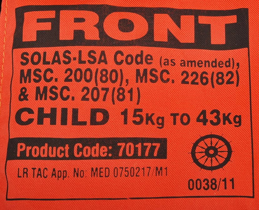SOLAS-2010 children's life vest 75N LSA code/MED SOLAS-2010 children's life vest 75N LSA code/MED