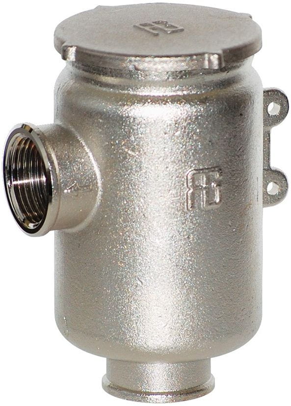 Seewasserfilter Messing vernickelt Typ 1158 Metalldeckel Seewasserfilter Messing vernickelt Typ 1158 Metalldeckel