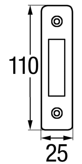 4074*05 Schließblech für Schiffs-Riegel-Einsteckschlösser