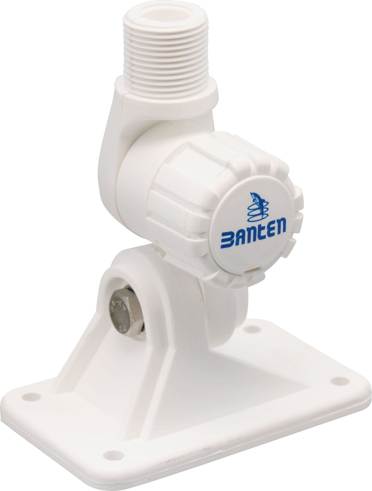 3940-105  Antennenhalter 1"x14TPI Kippgelenkfuß aus weißem Kunststoff