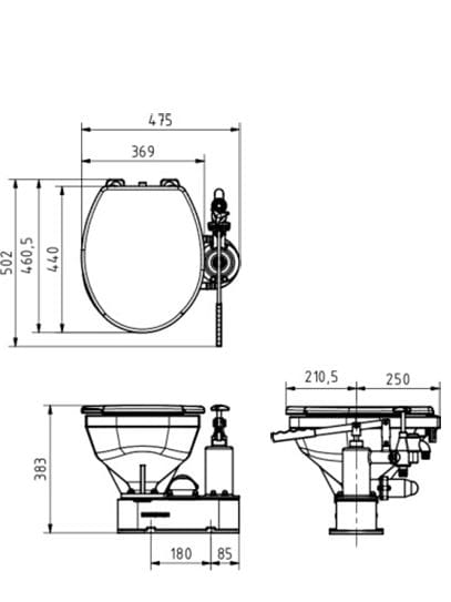 4660*02 Bordtoilette RHEINSTROM Y4 Bordtoilette RHEINSTROM Y4