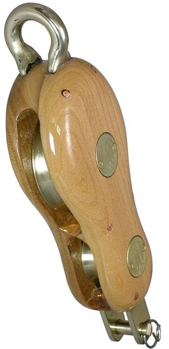 Violinen-Yachtblock Ulme / Bronzebeschlag Violinen-Yachtblock Ulme / Bronzebeschlag