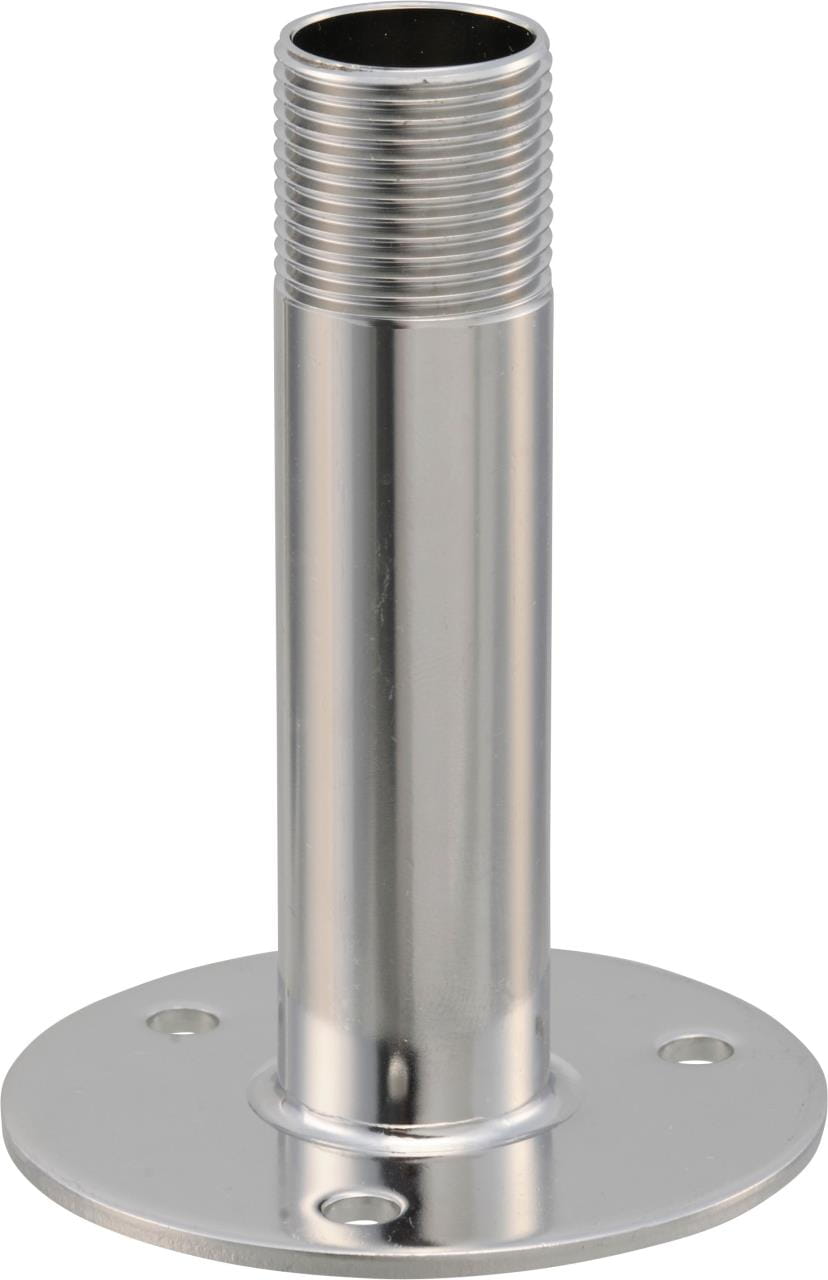 3940-110 Antennenfuß lang, Edelstahl A4 Antennenhalter 1"x14TPI Standfüße aus Edelstahl / Kunststoff