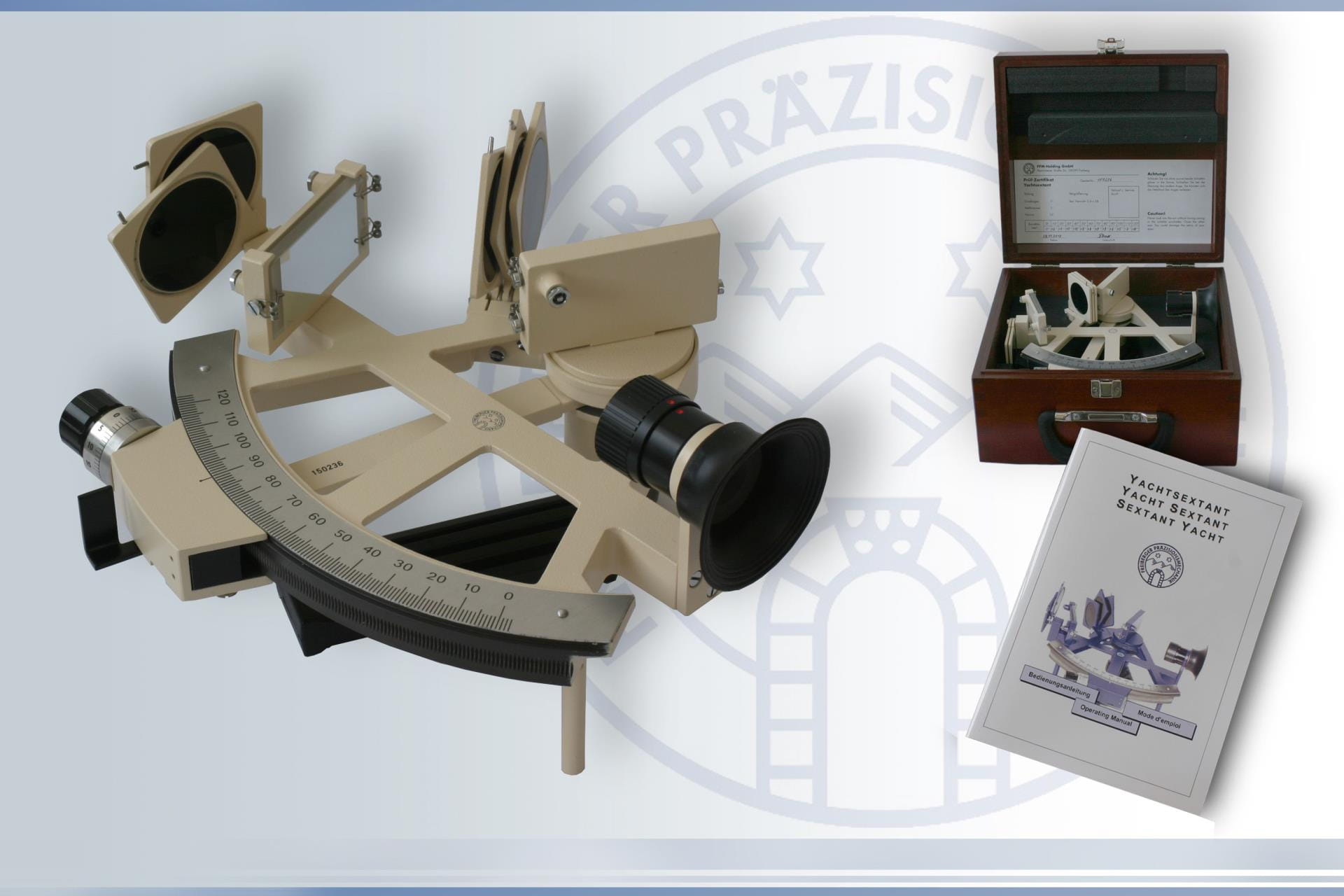 3712-068 FREIBERGER Yachtsextant, elfenbein