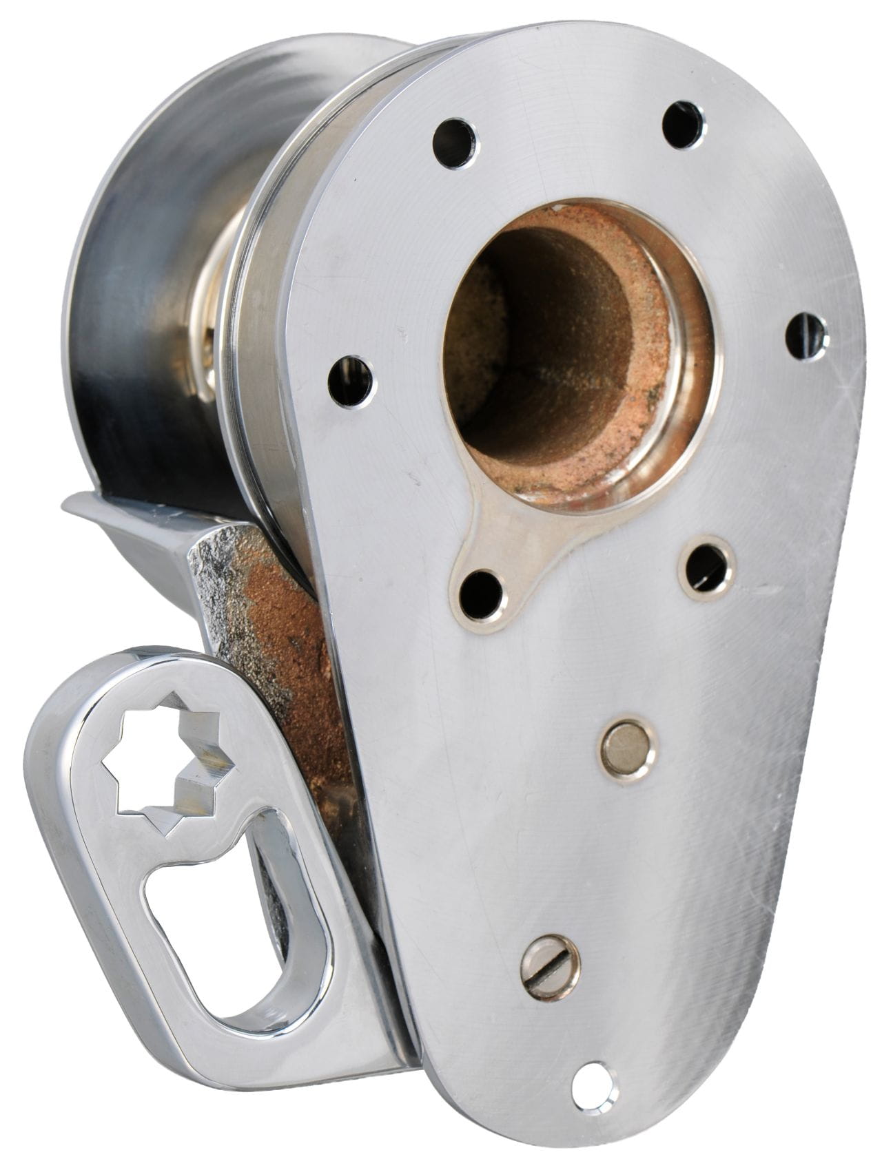 1880-764  WILMEX Fallwinde / Schwertfallwinde aus Bronze Typ 2 - verchromt,  linksdrehend