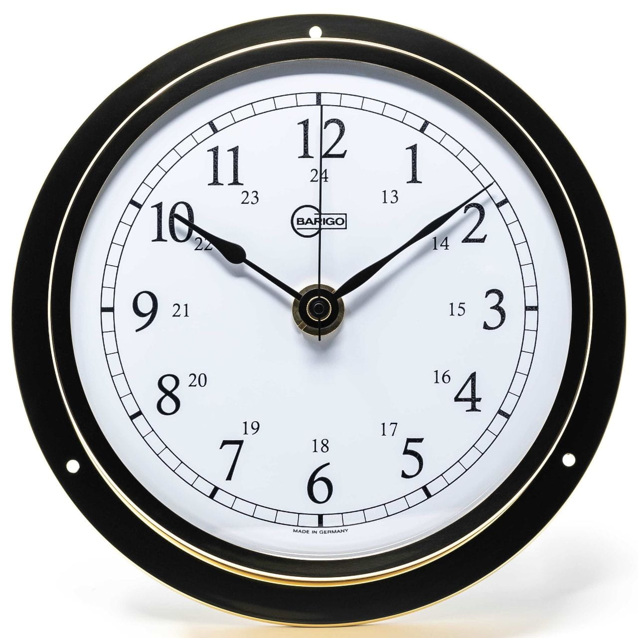 3457-001 BARIGO VIKING Quarzuhr arabisch aus poliertem Messing BARIGO VIKING 611MS Quartz clock arabic polished brass