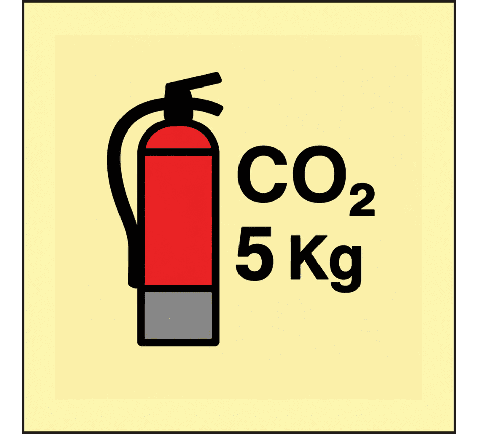 3276-062 CO² fire extinguisher IMO-Aufkleber