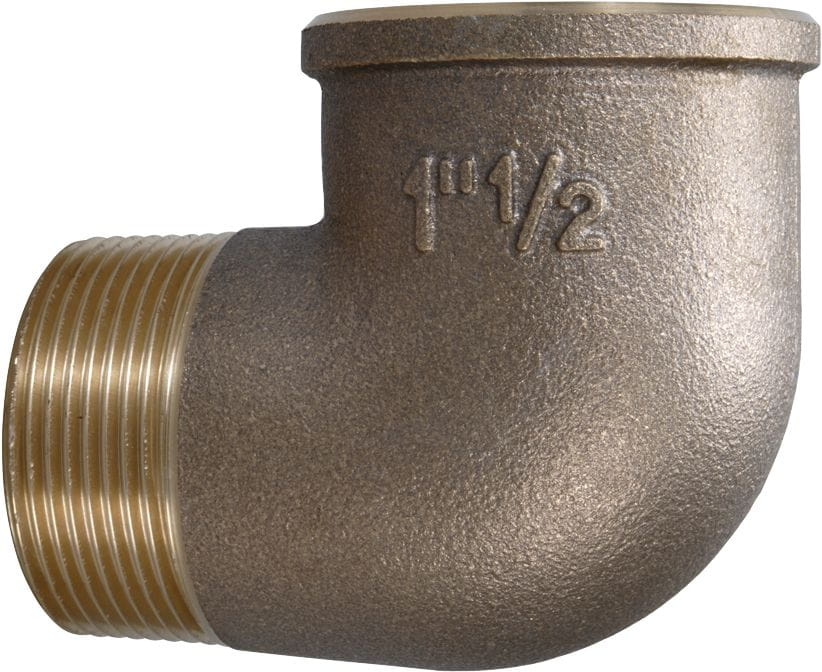 1910*05 Rotguss Winkel 90° mit Innen-/Außengewinde