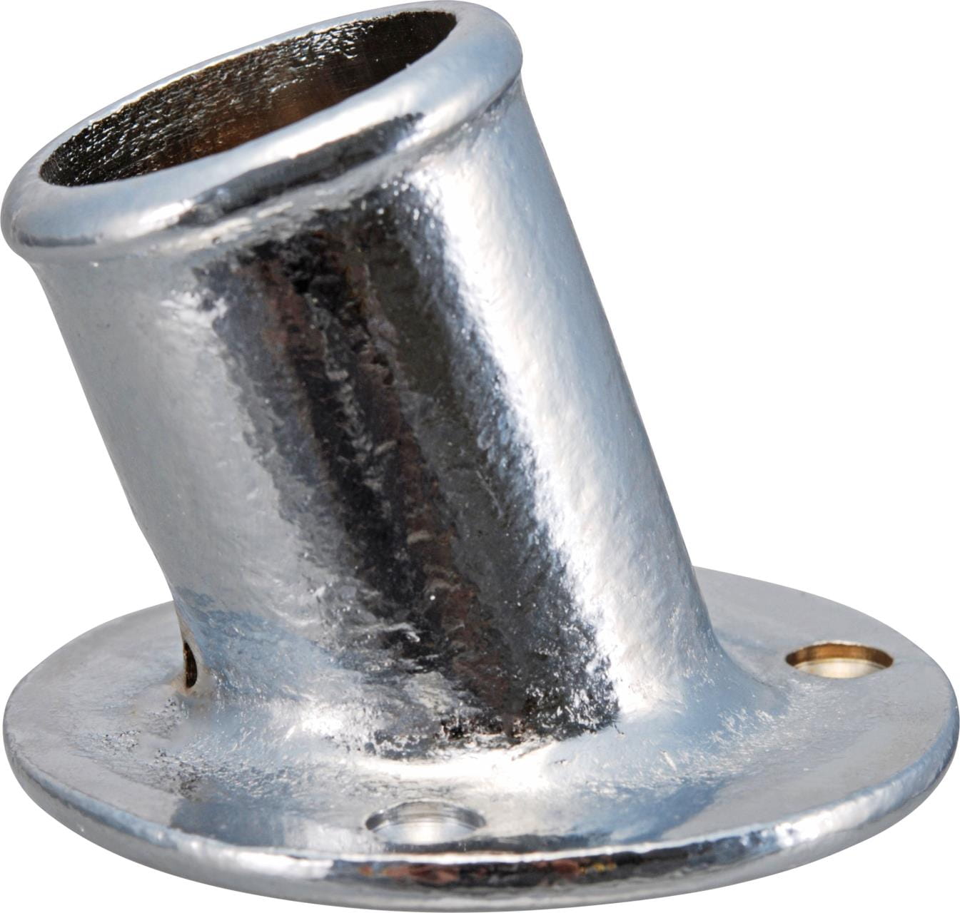 Raked flag staff socket brass rolled or chromed Raked flag staff socket brass rolled or chromed