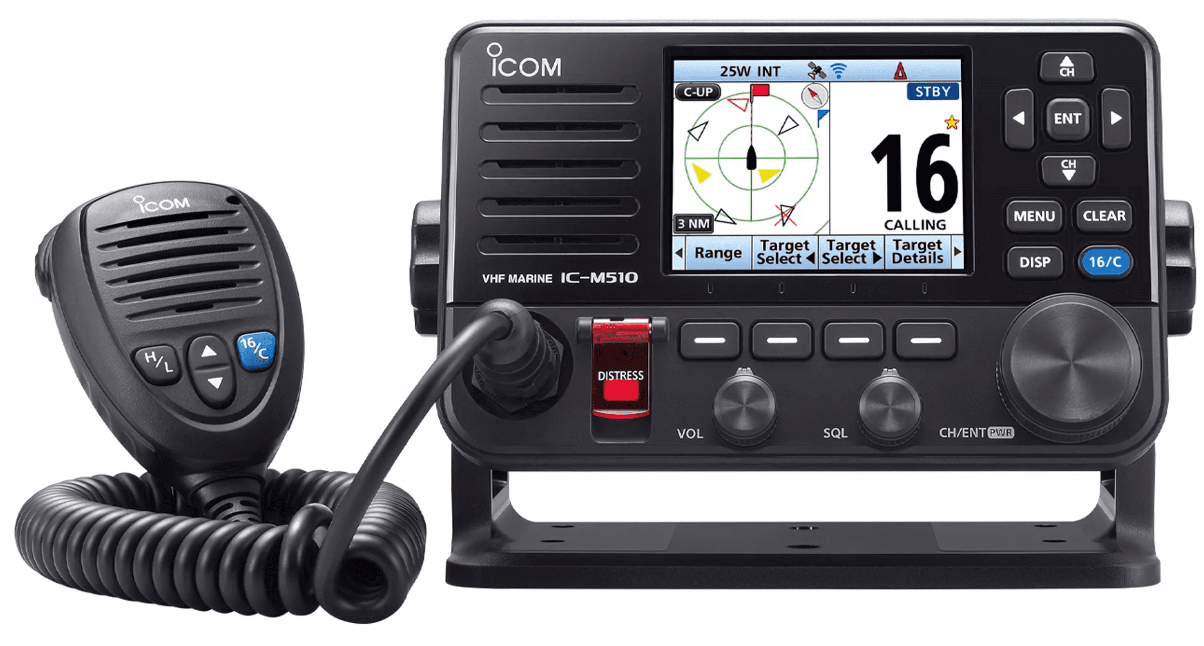 3938-511 ICOM IC-M510E Seefunkgerät mit AIS-Empfänger ICOM IC-M510E VHF radio with AIS-Receiver