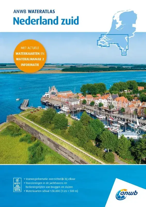 9026-253 ANWB WATERATLAS Nederland zuid ANWB Wateratlas Nederland