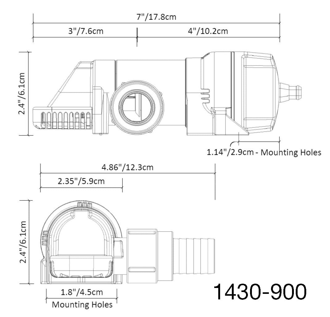 1430-900 RULE LO-PRO flache Bilgepumpe LP900D