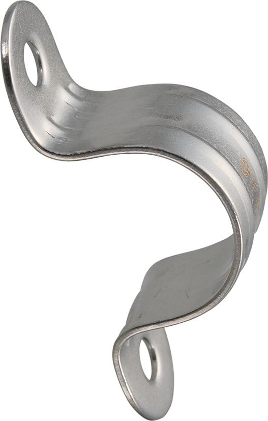 1280*02 Rohrschelle aus Edelstahl A4-Rohrschelle 25mm zum Anschrauben