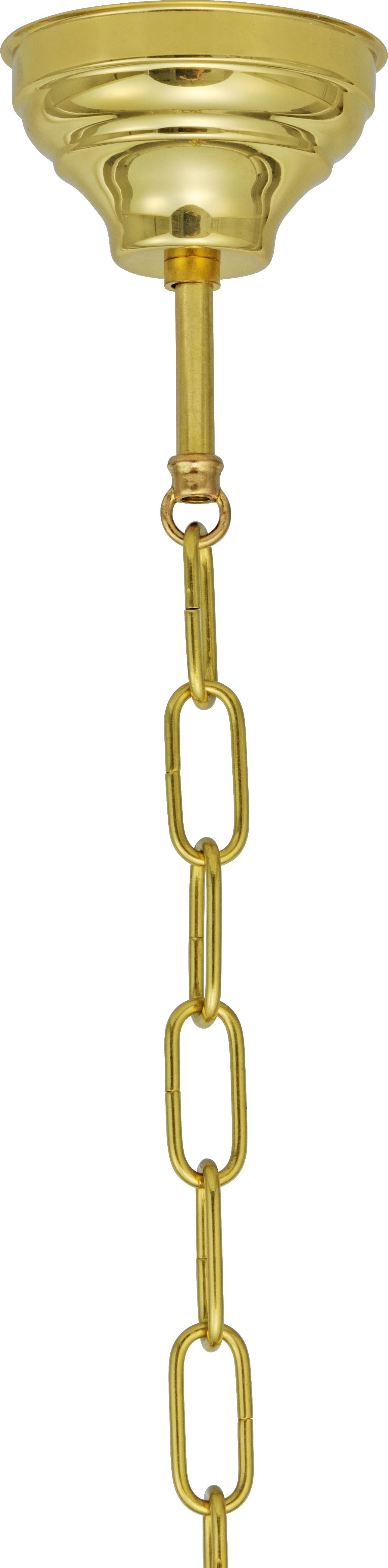 4150*03 Deckenbaldachin für Petroleumleuchten mit Kette aus Messing Deckenbaldachin für Petroleumleuchten mit Kette aus Messing