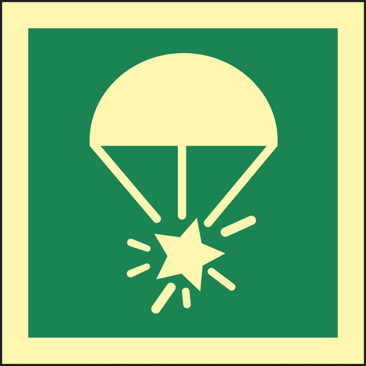 3276-047  Rocket parachute flares - IMO Symbol Aufkleber