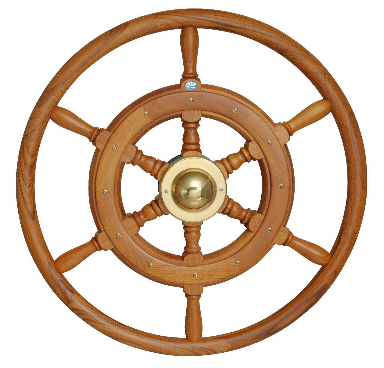 Yacht-Steuerräder STAZO Teak mit Teak Aussenring Yacht-Steuerräder STAZO Teak mit Teak Aussenring