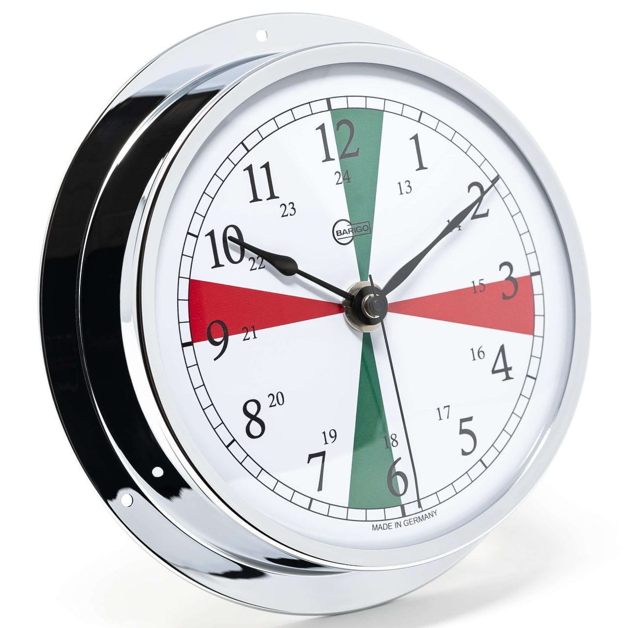 3457-503 BARIGO VIKING Quarzuhr arabisch mit Funksektoren verchromt BARIGO VIKING 611CRFS Quartz clock radio sectors chromed
