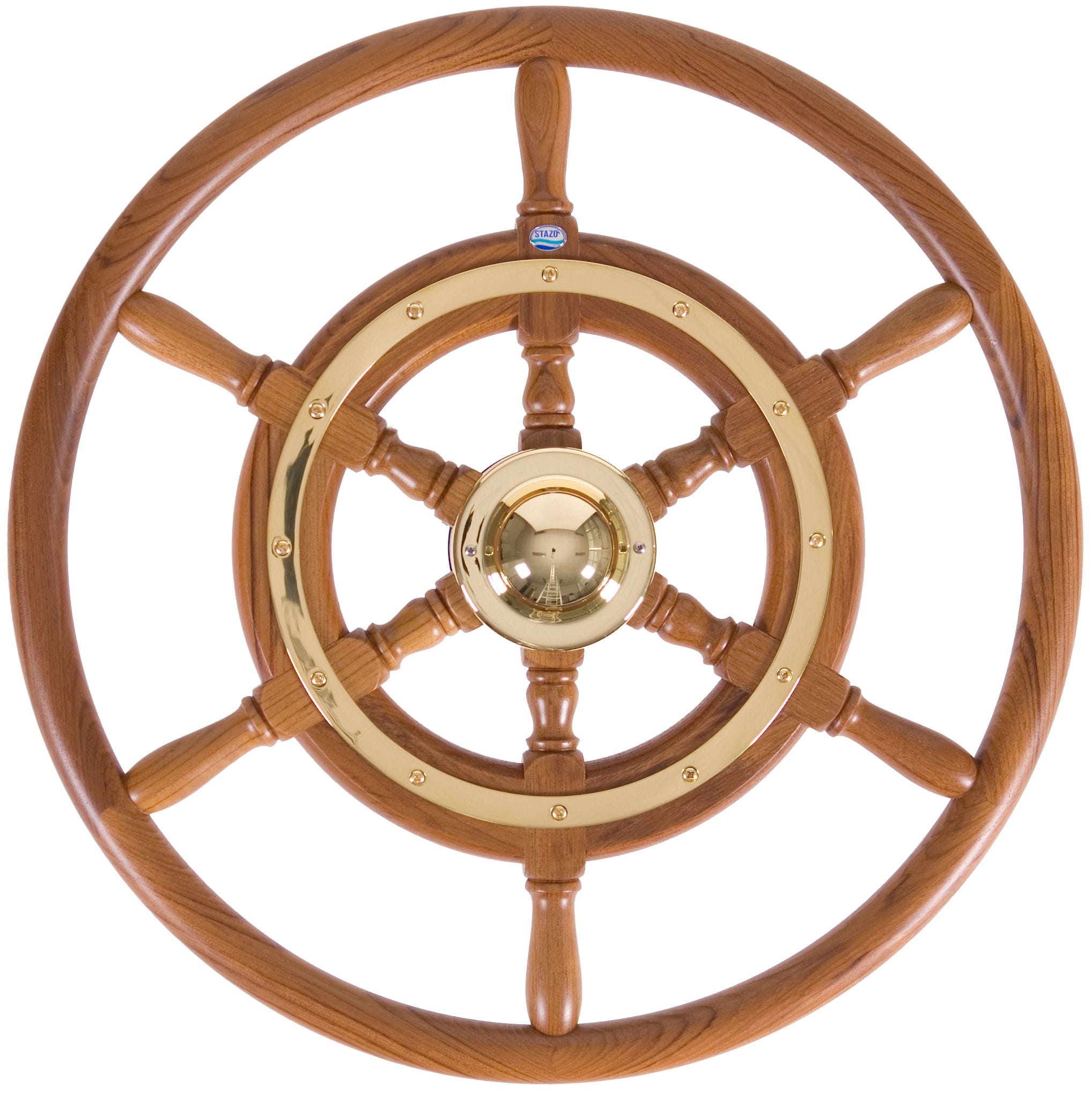1402*01 STAZO Teak-Yacht-Steuerräder mit Teak-Aussenring STAZO yacht steering wheel teak with teak outside ring