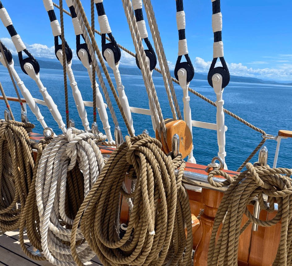  ROBLINE® SPUNFLEX Tauwerk an Bord der SEA CLOUD SPIRIT