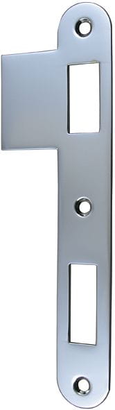 4070-513 Schließblech für Schiffs-Einsteckschlösser, Messing verchromt DIN rechts Schließbleche für Schiffs-Einsteckschlösser