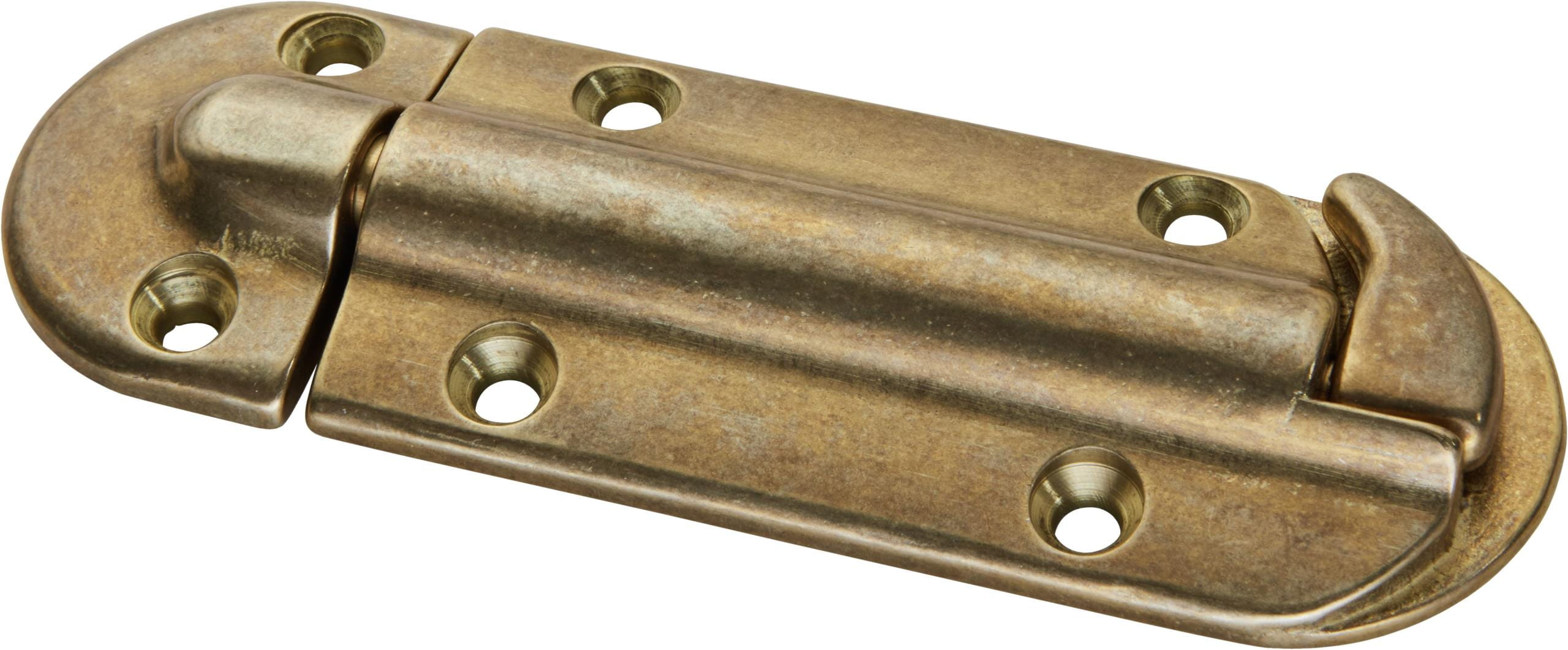 4120-090  Grendelriegel mit Feder Messing poliert