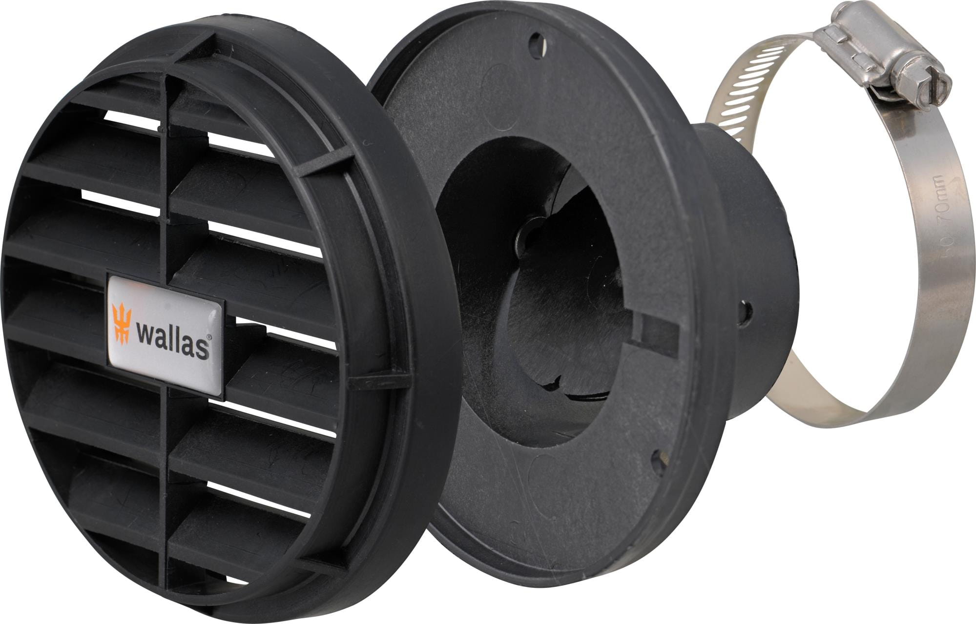 4723-141 Auslassblende schwarz 60mm - Zubehör für WALLAS Heizungssysteme, WALLAS 2411