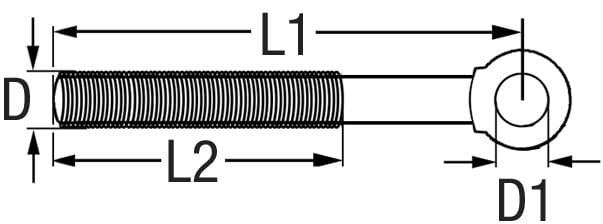 2363*01 Augenschraube Edelstahl kurzes Gewinde
