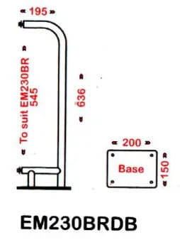 3050*09 Deckshalterung für ECHOMAX EM230BR Deckshalterung für ECHOMAX EM230BR Radarreflektor