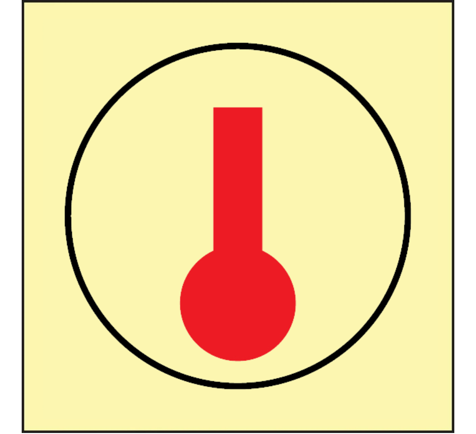 3276-2074 Heat detector IMO-Aufkleber