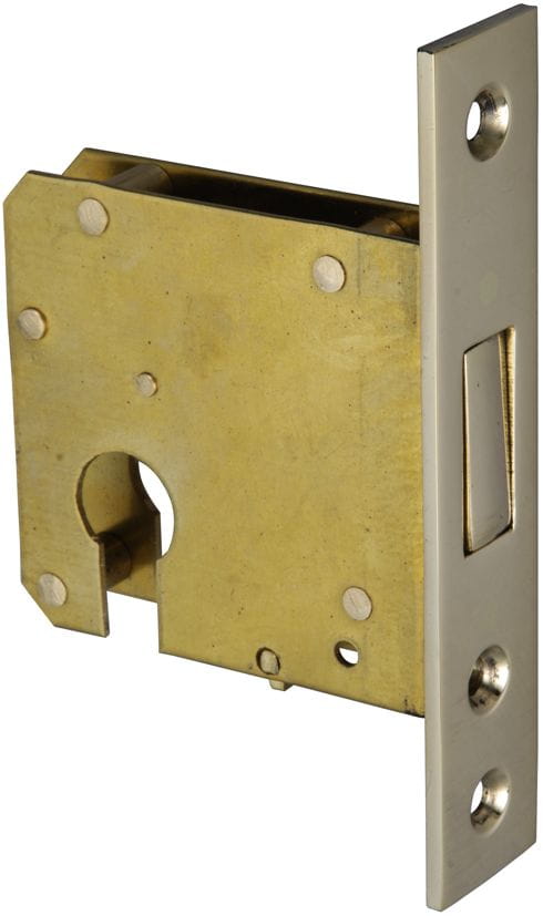 4074-300 Schiffs-Riegel-Einsteckschloss für Profilzylinde, Messing