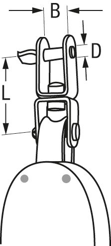 Edelstahl-Wirbelschäkel