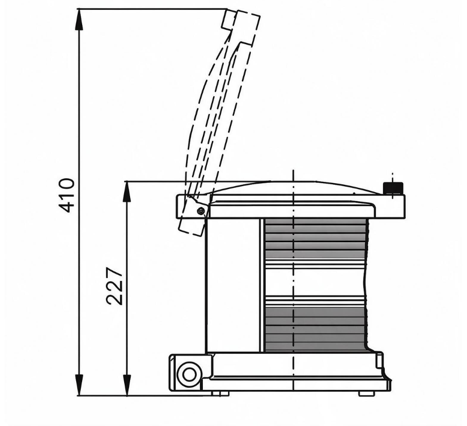 3228*01 PB 760 Positionslaterne Zeichnung Seitenansicht