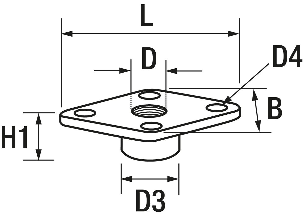 Einschraub-Decksplatte aus Bronze