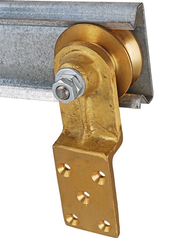 4189-420 Anwendungsbeispiel Toppschiene, Lieferung ohne Topp-Rolle Heavy slide door fittings