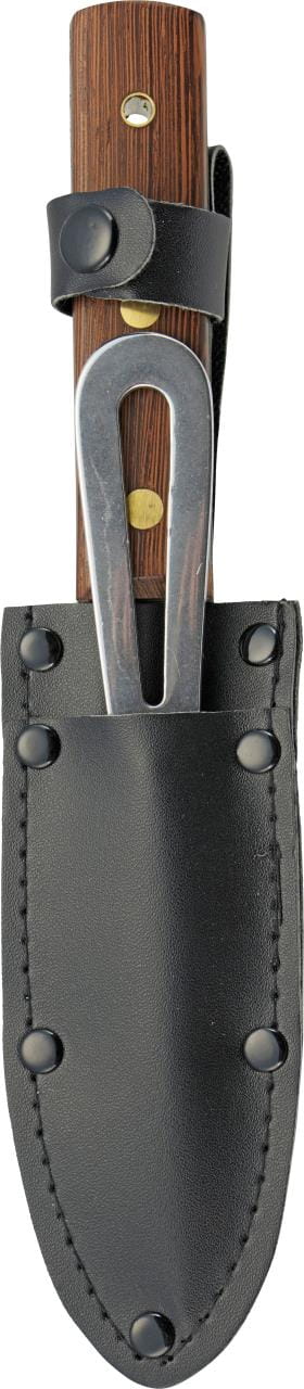 2125-004 Matrosenmesser / Seglermesser mit Marlspieker und Lederscheide Matrosenmesser mit Marlspieker