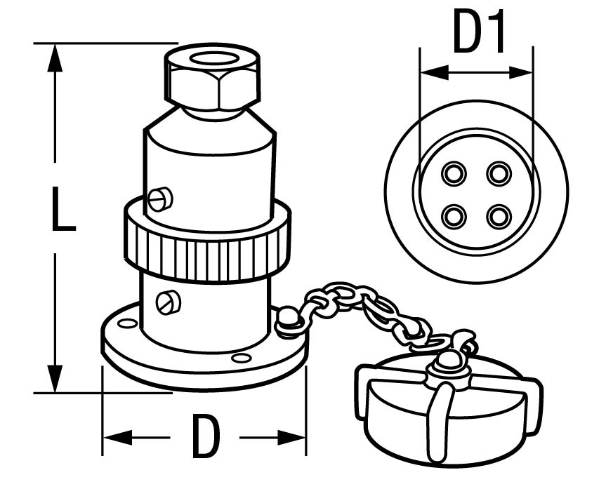 4214*02 4 polige Yacht-Steckverbindung - Bild 2