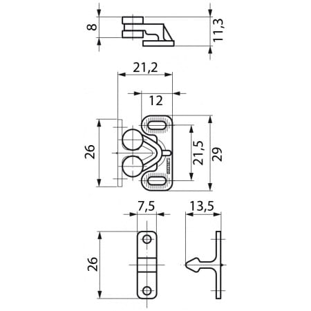 4067*04 Möbelschnäpper aus Kunststoff - Bild 2