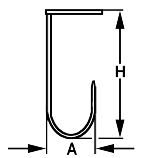 4880*01 Deckenhaken aus Edelstahl