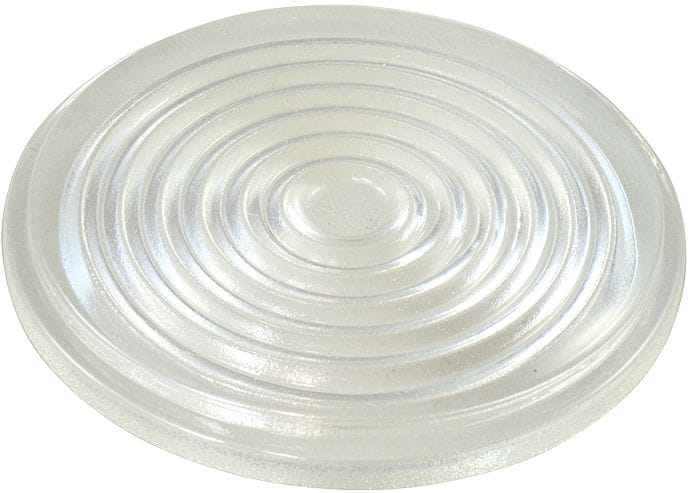 Decksprisma rund/geriffelt 110 mm mit Falz und Ringe DAVEY