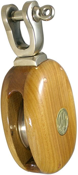 Swivel yacht block from elmwood with bronze fitting Swivel yacht block from elmwood with bronze fitting