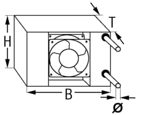 4316*01 Wärmetauscher SILENCIO mit 1 Lüfter DICKINSON heat exchange heater